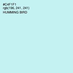 #C4F1F1 - Humming Bird Color Image